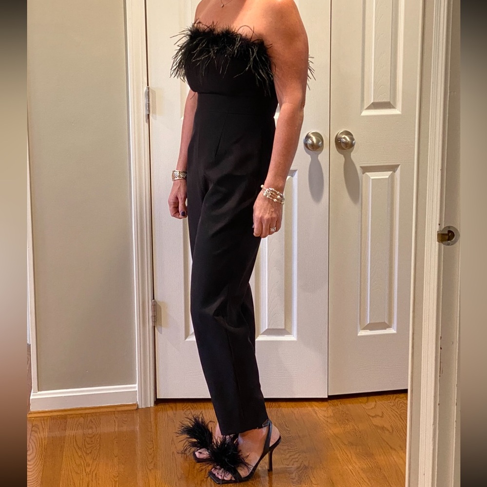 Feathered romper